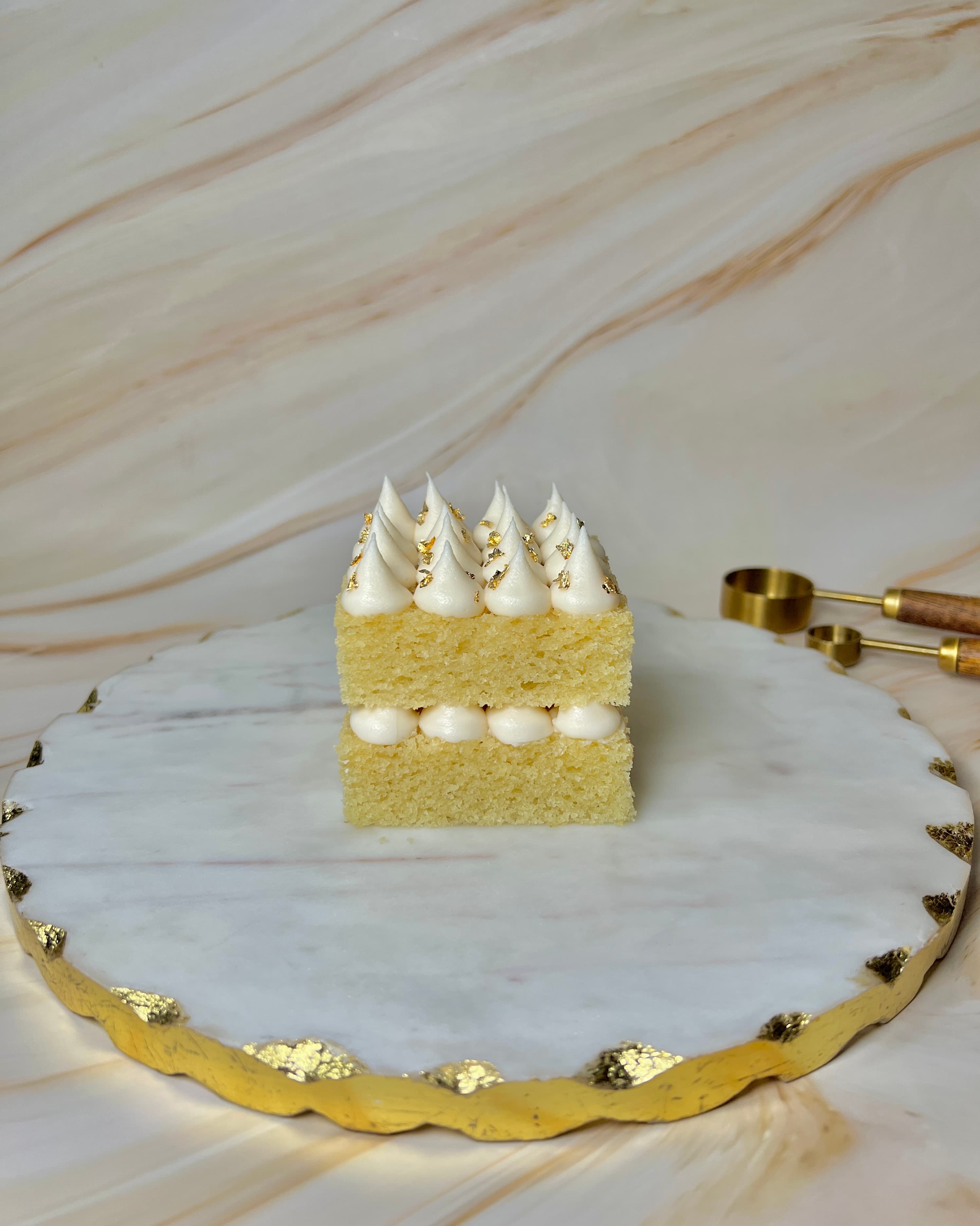 Vegan Vanilla Delight cake slice