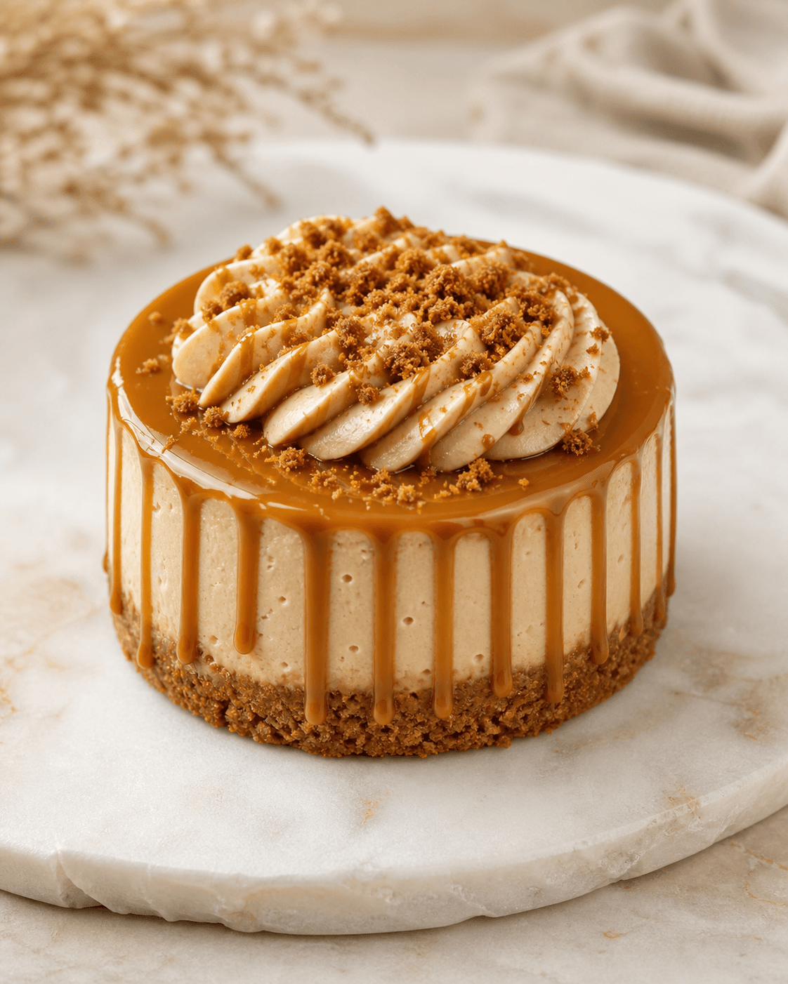 Lotus biscuit cheesecake